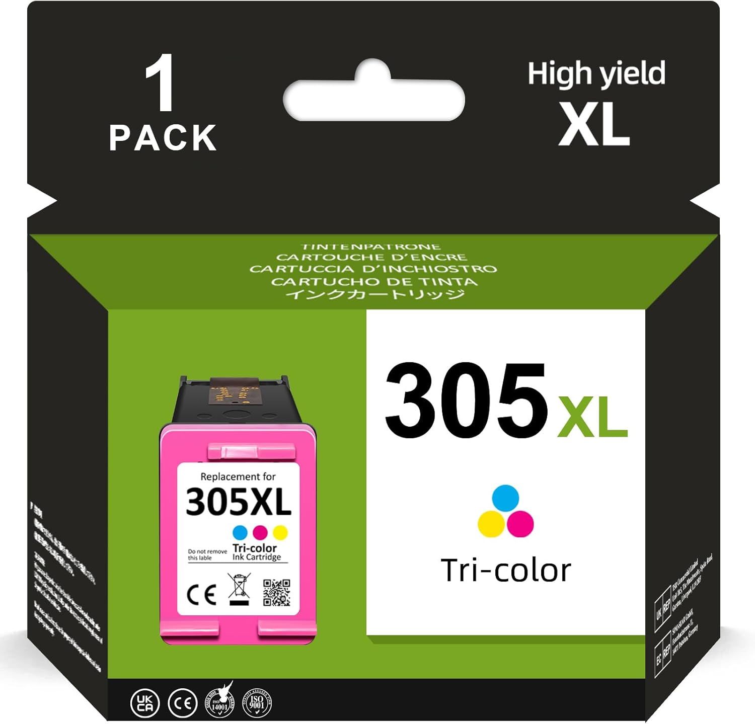 040parts 305XL Color Cartridge, Compatible with HP DeskJet 2700/2710/2720 and Envy 6000/6020/6032 Series