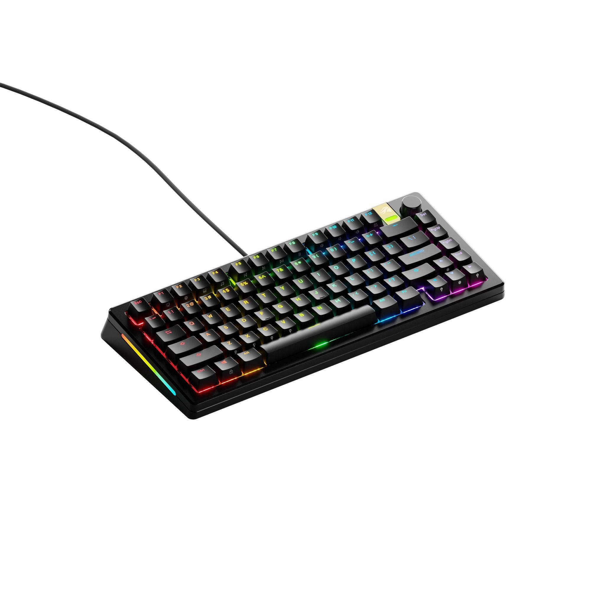 Glorious GMMK 3 Pro HE 75% Mechanical Gaming Keyboard - Pre-assembled, ANSI (US), Fox HE Switches, Black
