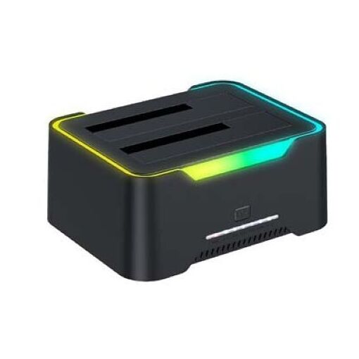 Estación de acoplamiento Connectland de 2 bahías para discos duros, USB 3.0, Negra