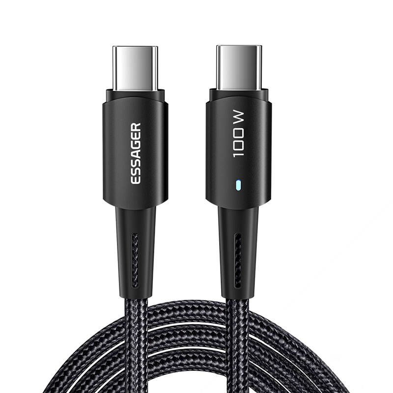 Essager 100W USB-C to USB-C Cable (1m, Black)