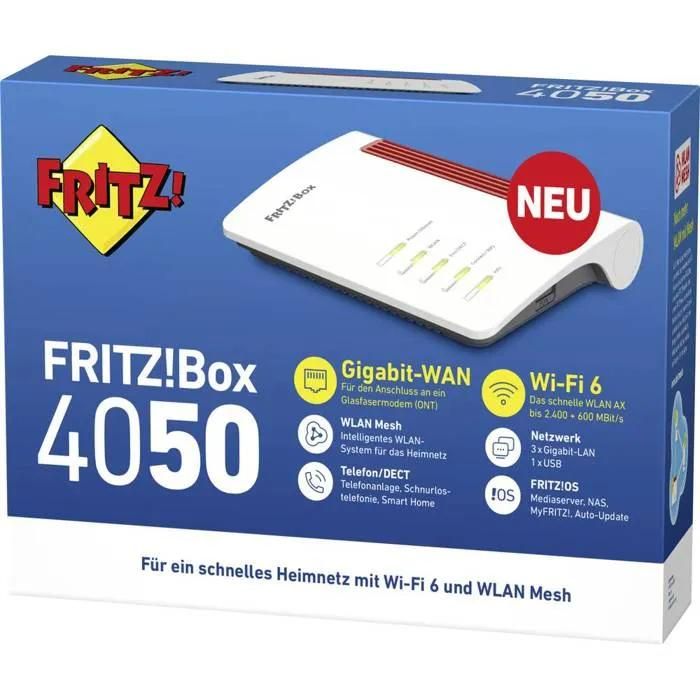 Fritz! Box 4050 Wireless Gigabit Ethernet Dual-Band Router (2.4 GHz / 5 GHz)