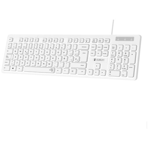 Clavier Subblim USB QWERTY Universel Noir et Blanc