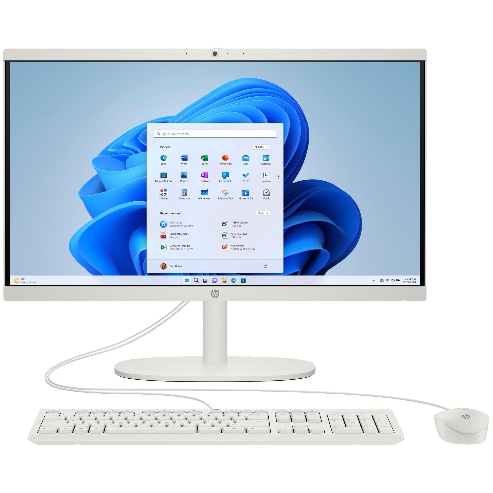 HP 22-dg0000nf Intel N N100 PC Todo en Uno de 21,4" Full HD 8 GB DDR5 256 GB SSD Windows 11 Home Wi-Fi 6 (802.11ax) Blanco