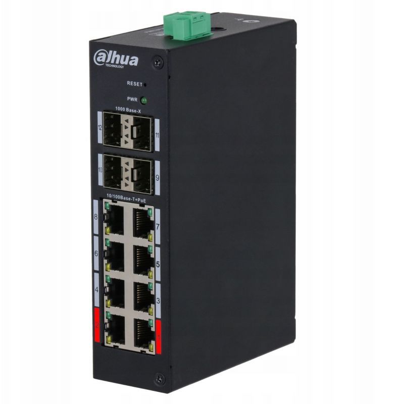 Dahua DH-HS4412-8ET-120 - Managed PoE Switch - 8 x 10/100/1000 + 4 x Gigabit SFP