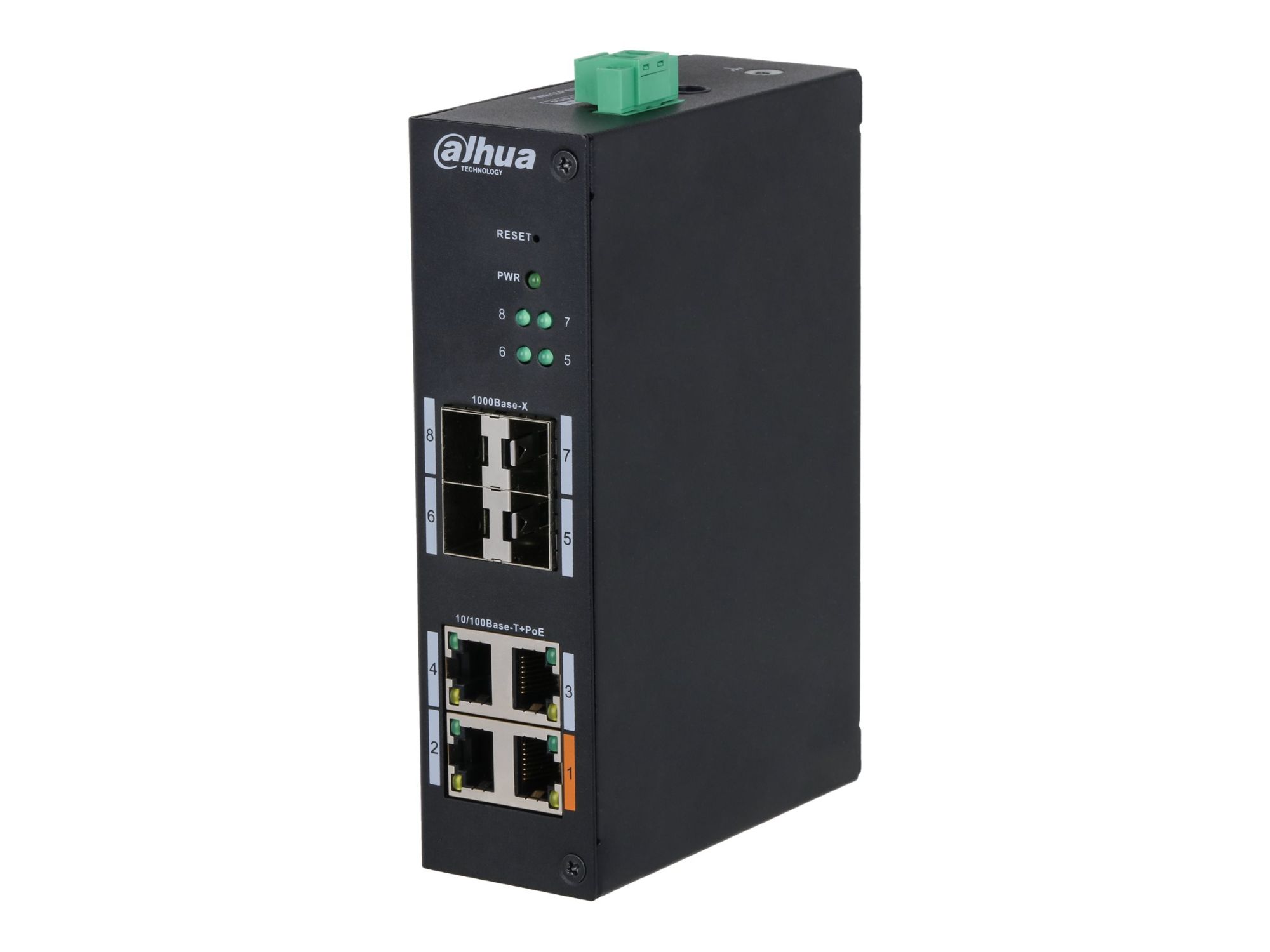 Dahua HS4408-4ET-60 Managed Switch - 4x 10/100 High PoE + 3x 10/100 PoE+ + 4x Gigabit SFP - Desk Mount, DIN Rail Mount