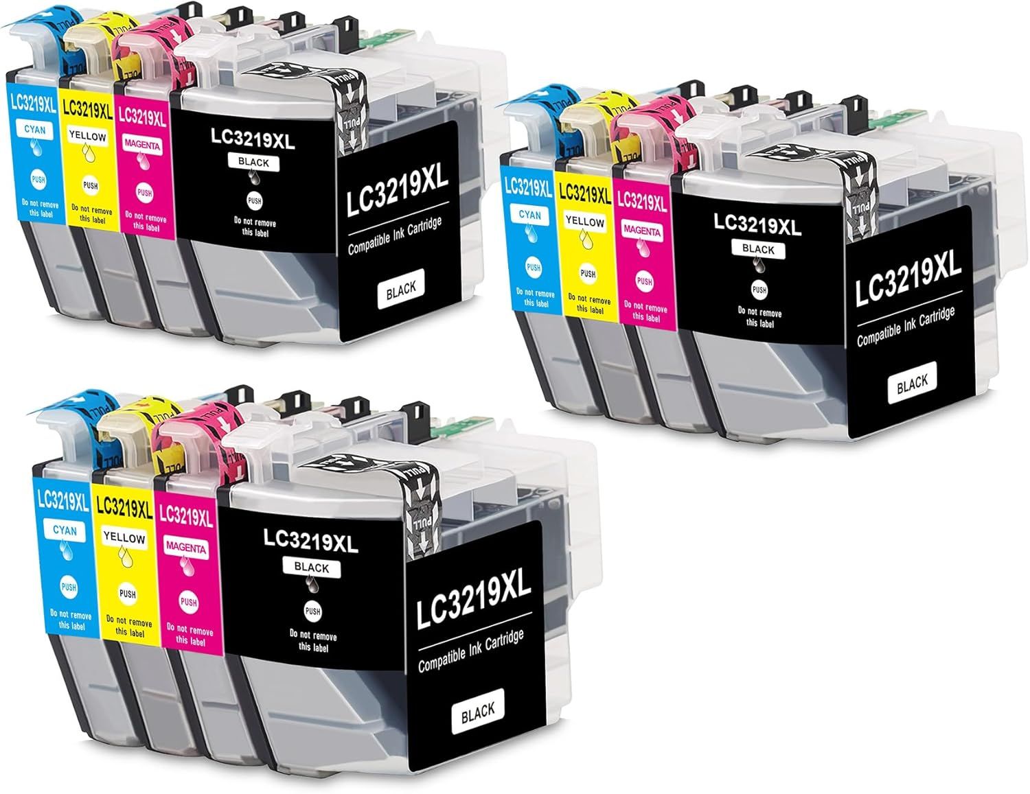 LC3219XL Ink Cartridge - 3 Black, 3 Cyan, 3 Magenta, 3 Yellow (Compatible with LC-3219XL and MFC Models)