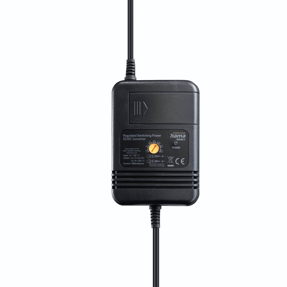 Hama Power Adapter, Adjustable, 2000mA, 24W, Max. 12V, Stabilized, 8 Adapters