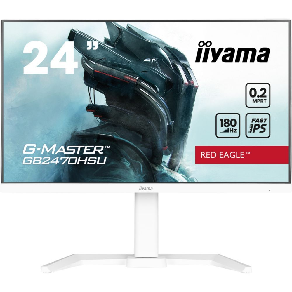 Iiyama G-Master Red Eagle GB2470HSU-W6 - 24" LED Gaming Monitor with Fast IPS, 180Hz, 300 cd/m², 0.2ms Response Time