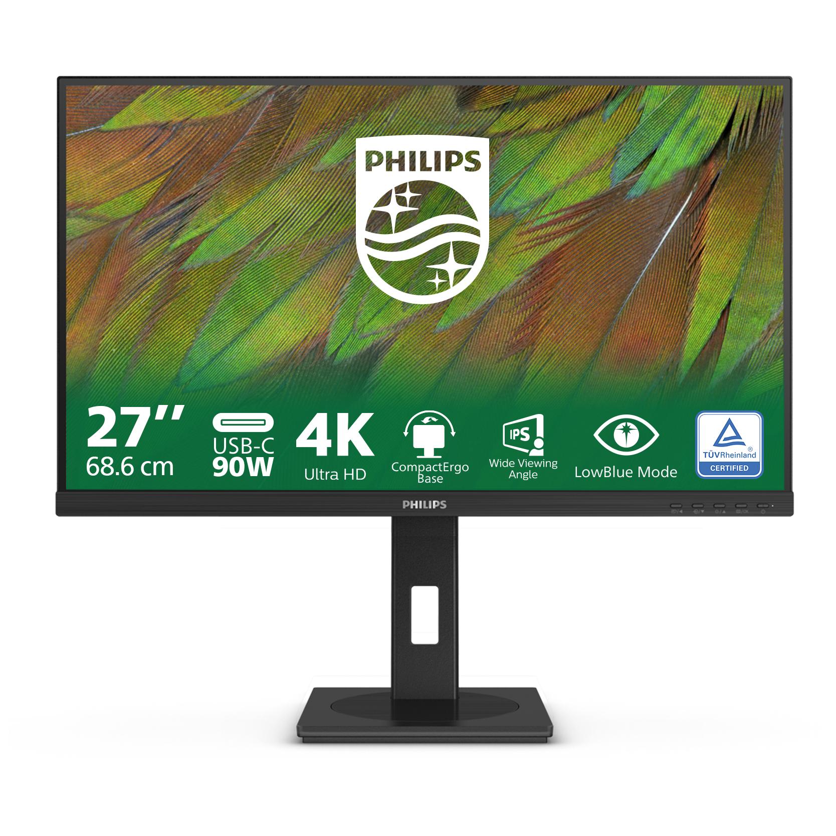 Philips 27B1U3900 - 3000 Series - écran LED - 27" - 3840 x 2160 4K @ 60 Hz - IPS - 350 cd/m² - 1000:1 - 4 ms - 2xHDMI, DisplayPort, USB-C - haut-parleurs - noir