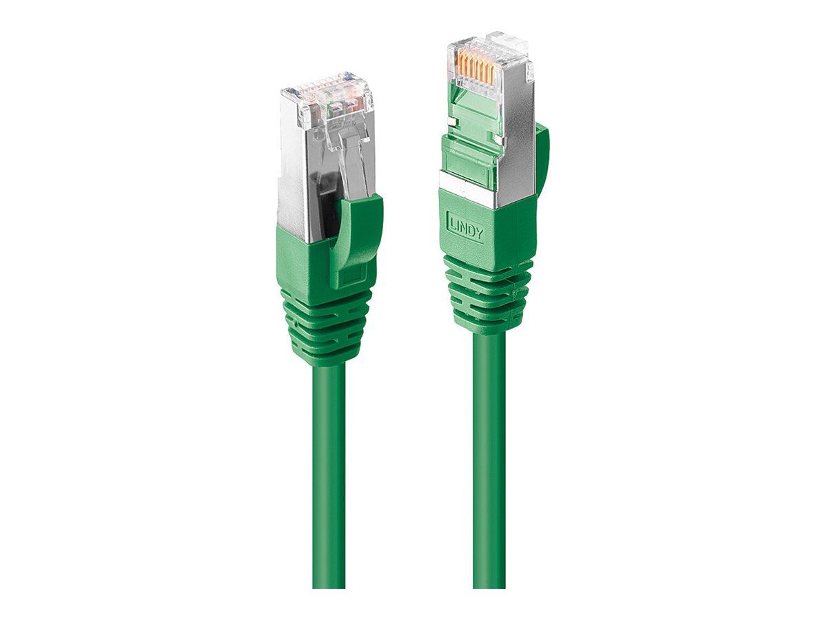 Câble de connexion Lindy RJ-45 vers RJ-45 - 30 m - 6 mm - SFTP, PiMF - CAT 6a - Sans halogène et sans crochet - Vert