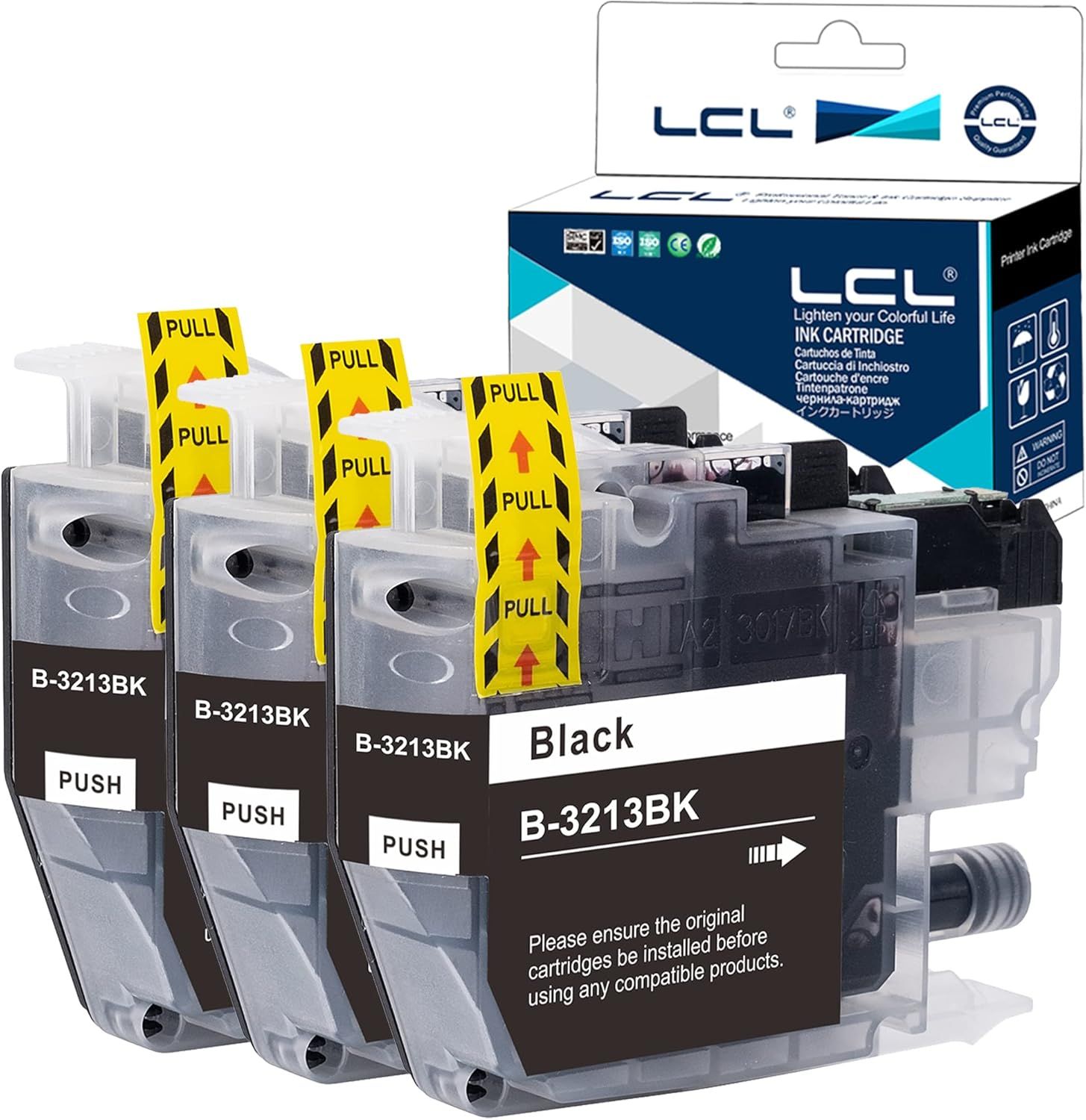 Compatible Ink Cartridge LC-3213 (Black, 3 Pack) for Brother DCP-J Series Printers