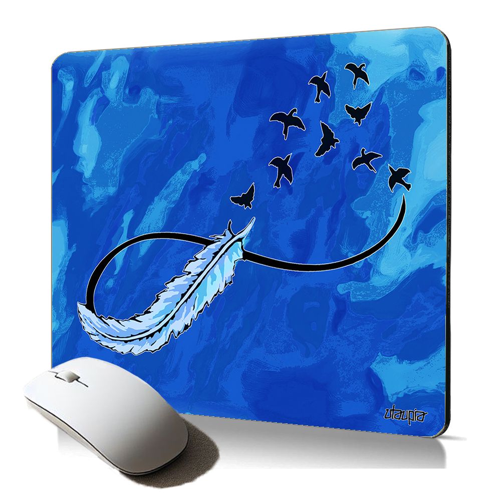 Tapis de souris souple Utaupia Infinity Éternel Pastel - Antidérapant, durable et design unique