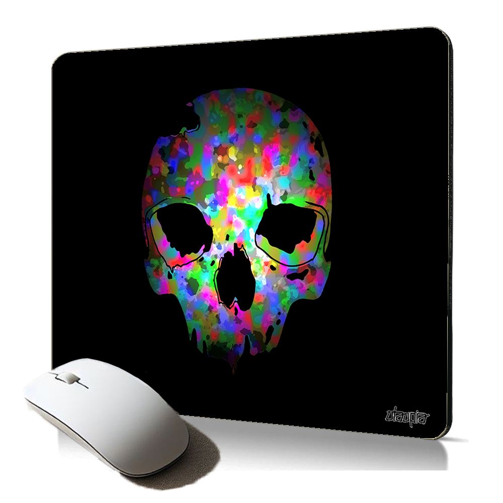 Utaupia Soft Skull Mousepad - Halloween Skeleton Design for Gamers