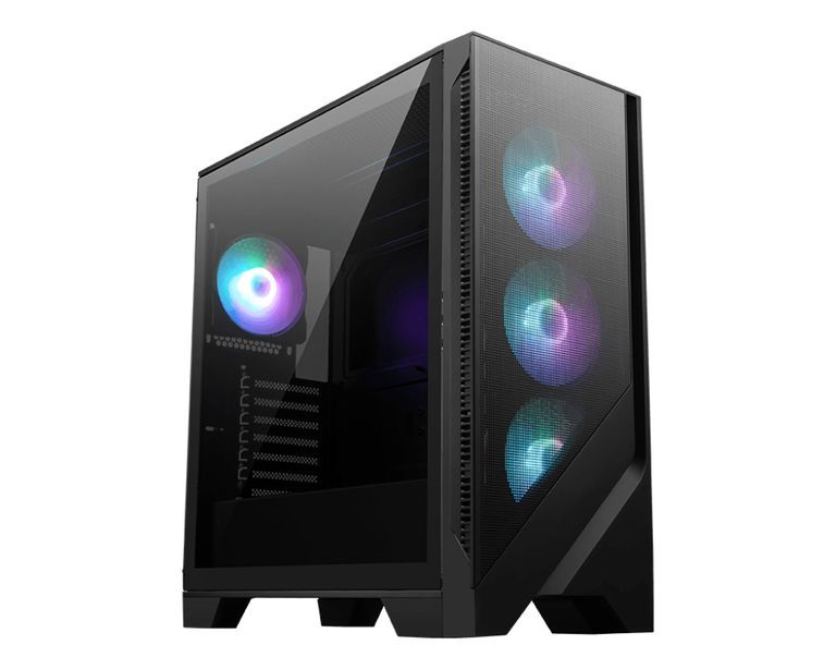 MSI MAG Forge 321R Airflow Mid-Tower Case, Black and Transparent