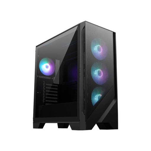 MSI MAG FORGE 321R AIRFLOW Boîtier Midi Tour, Noir et Transparent