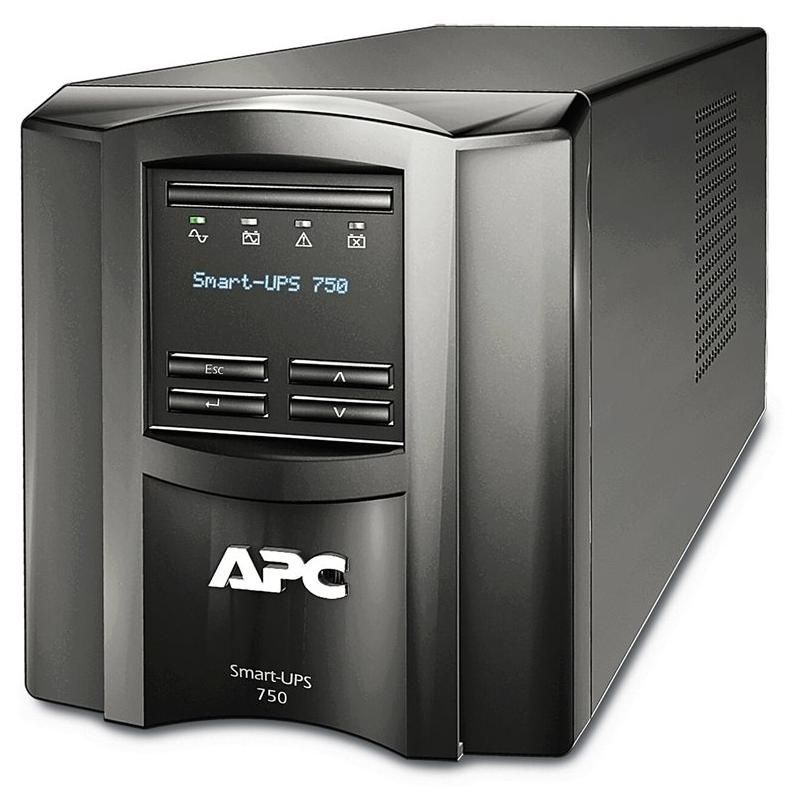 APC Smart-UPS - Online Interactive Uninterruptible Power Supply (UPS) - 750VA, 500W, IEC C13, SmartConnect, AVR, LCD, 220/240V