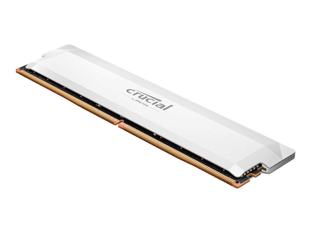 Crucial Pro Overclocking Edition DDR5 16GB (288-pin DIMM, 6400MHz/PC5-51200, CL38, 1.35V, Unbuffered, Non-ECC) - White