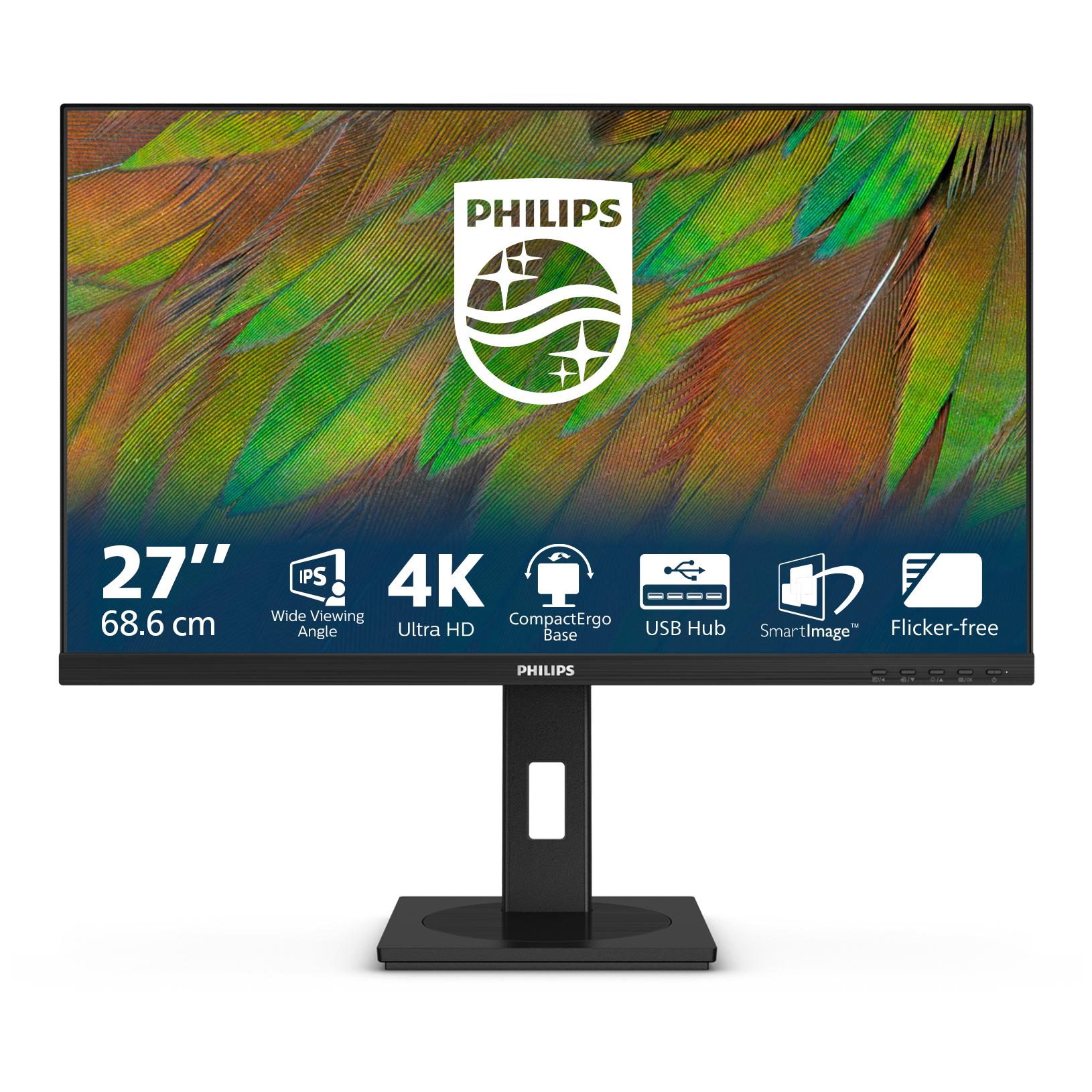 Philips 27B1N3800 - 3000 Series - écran LED - 27" - 3840 x 2160 4K UHD (2160p) @ 60 Hz - IPS - 350 cd/m² - 1000:1 - 4 ms - 2xHDMI, DisplayPort - haut-parleurs - noir