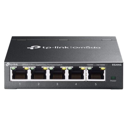 TP-Link Omada ES205G Gigabit Ethernet Managed Switch (Black)