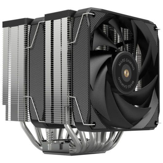 Mars Gaming MCPU-XU9 CPU Cooler - Double Tower, 400W TDP, 2x FDB Fans, 9 Heat Pipes, Black
