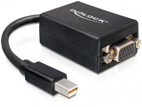 DeLock Mini DisplayPort to VGA Adapter Cable, 0.18m Black