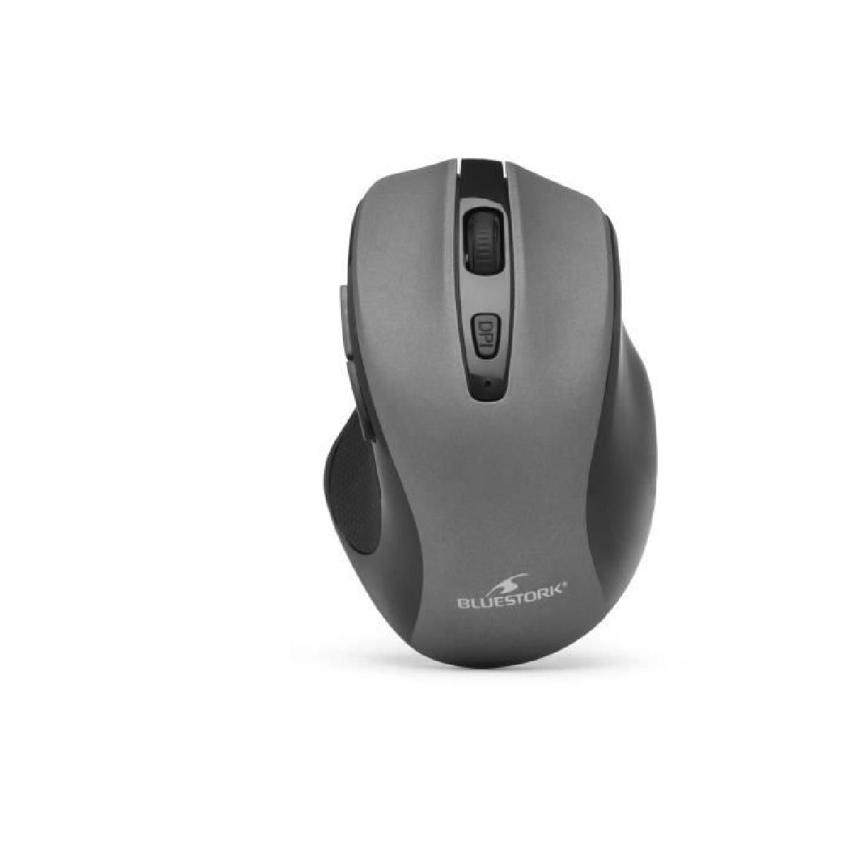 Bluestork Wireless Mouse - OFFICE 75 - Rechargeable - PC/Mac - Gray