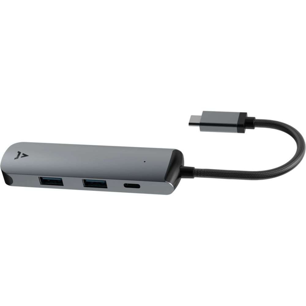 Hub multiports Adequat 4 en 1 (Taille : 5,5 x 2,5 cm, Couleur : Noir, Capacité : N/A)