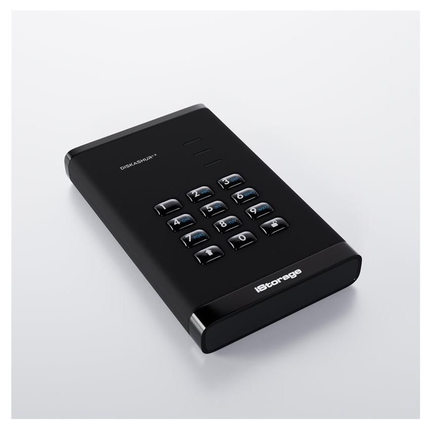 iStorage diskAshur³ - Disque SSD chiffré de 4 To - Disque dur externe portable - USB 3.2 Gen 1 - Noir diamant