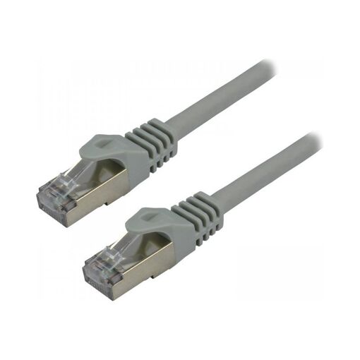 Câble réseau MCL - RJ-45 (M) vers RJ-45 (M) - 15 cm - 6.2 mm - SFTP - CAT 7 - Sans halogène, moulé, sans crochet, Ethernet 10 Gbit - Gris