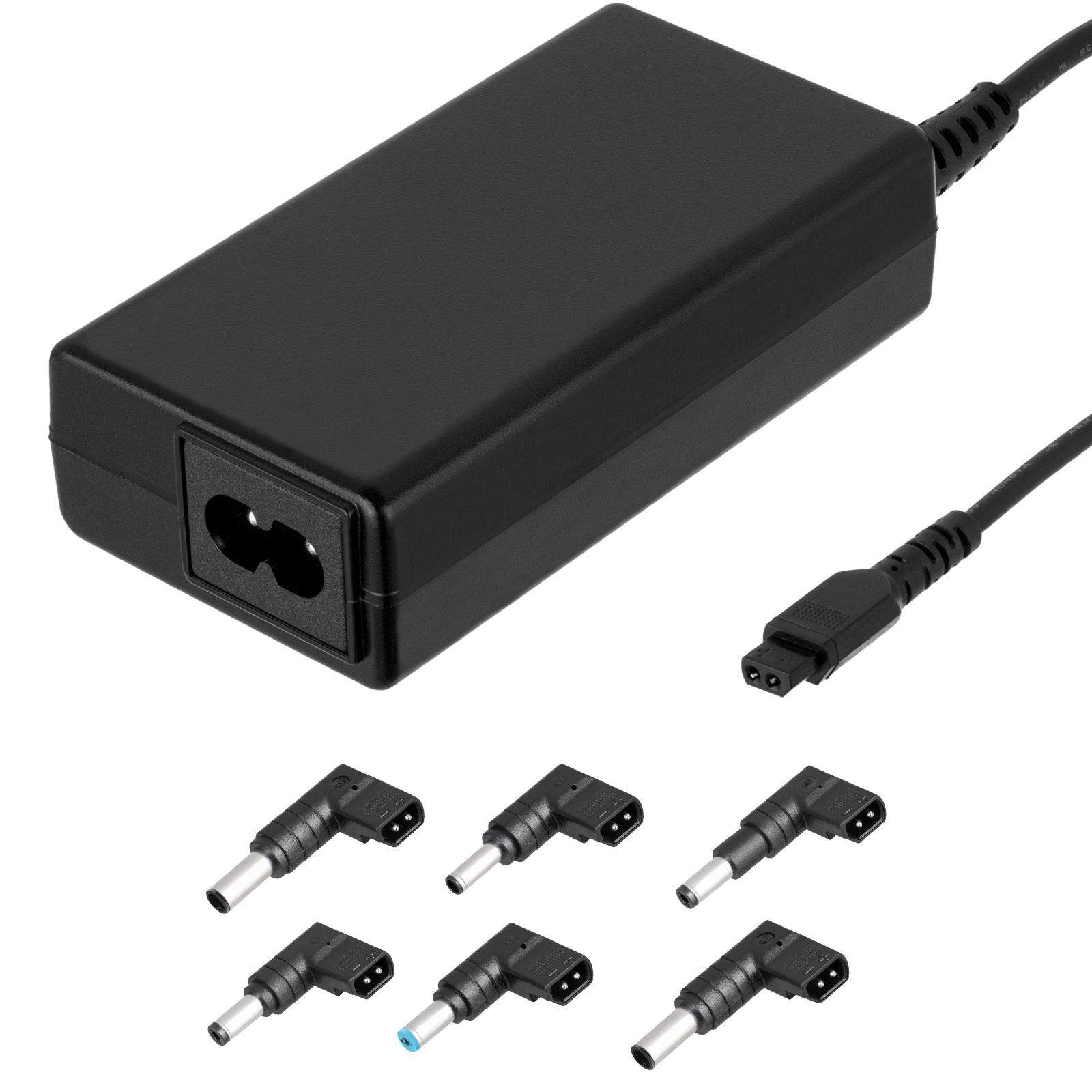 Akyga 65W Laptop Charger with Interchangeable Tips - Black