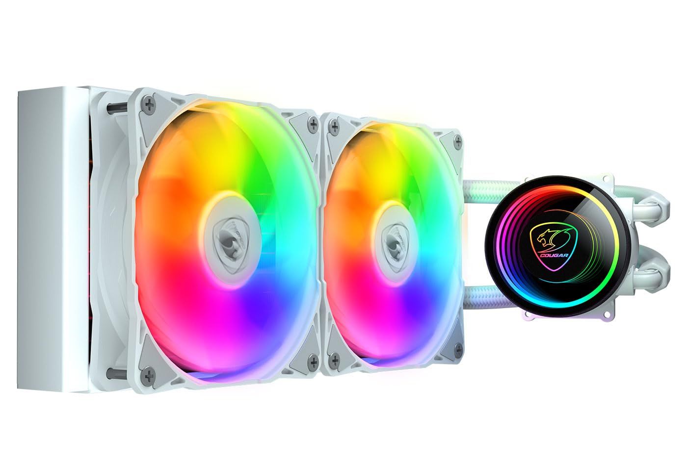 Refrigerador líquido AIO Cougar Poseidon Elite RGB - 240 mm (Blanco)