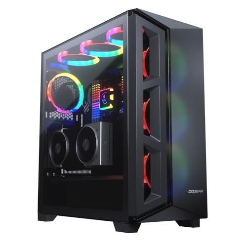 Caja de torre media Cougar DarkBlader X5 RGB con paneles de vidrio templado (Negra)