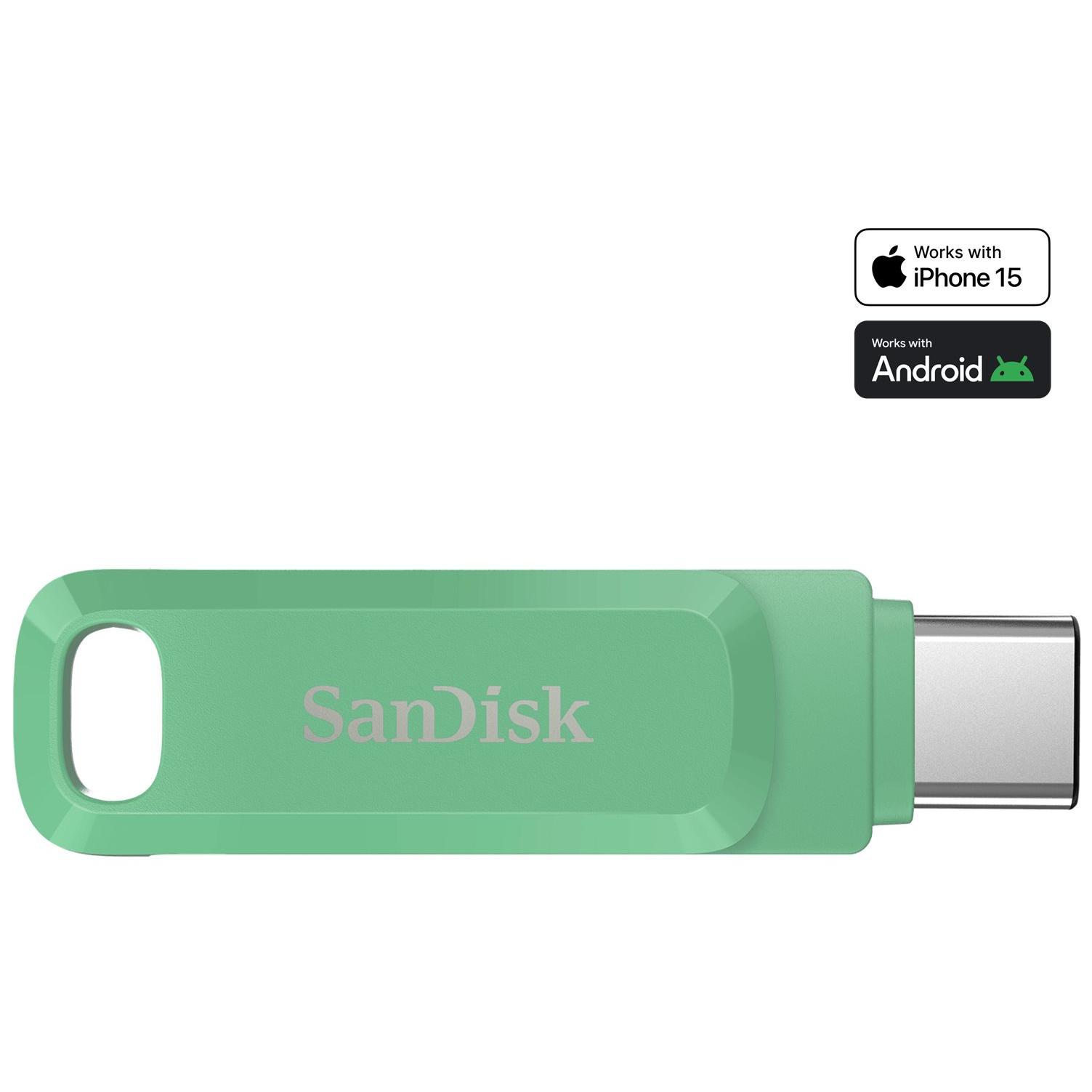 SanDisk Ultra Dual Drive Go - 1TB USB Flash Drive - USB 3.1 Gen 1 / USB-C - Mint Green