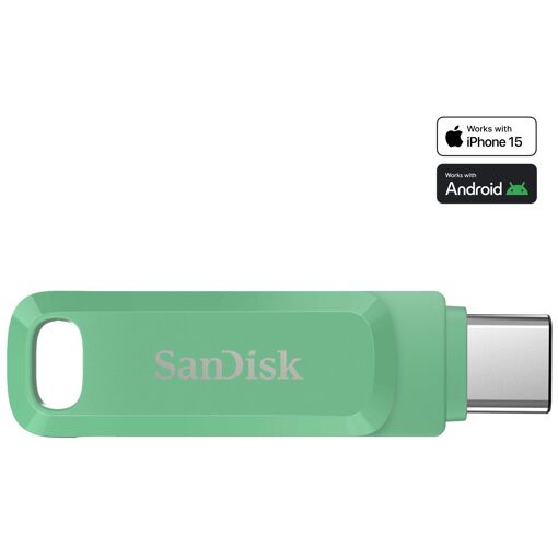 SanDisk Ultra Dual Drive Go - 1TB USB Flash Drive - USB 3.1 Gen 1 / USB-C - Mint Green