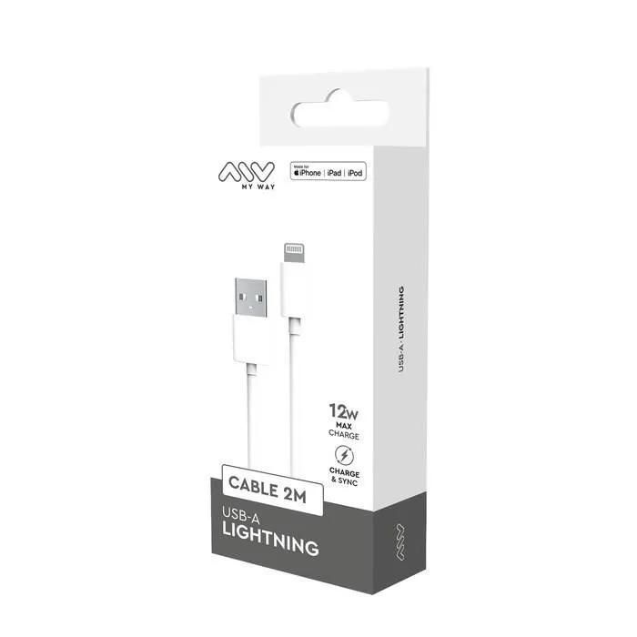 Myway USB-A to Lightning Cable, 2m, White