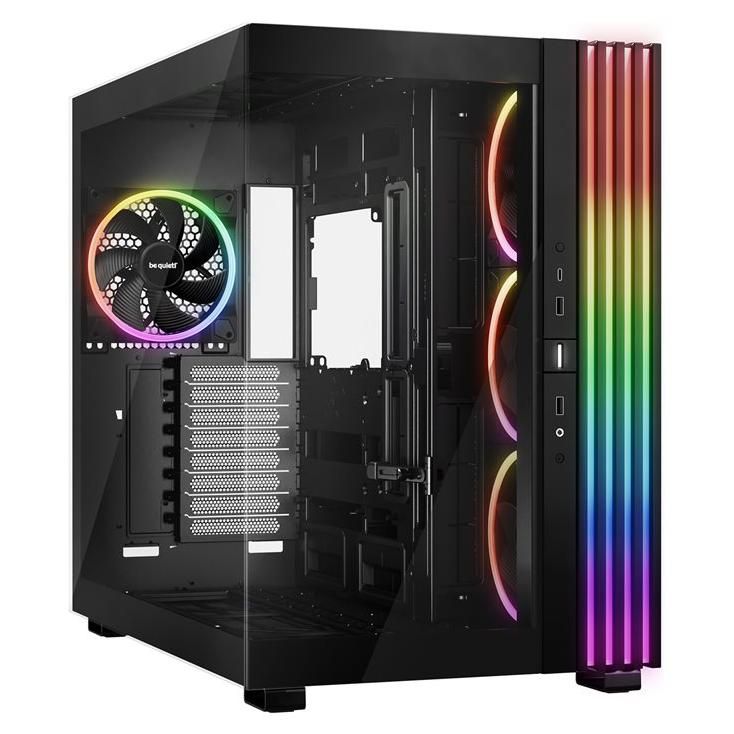 Listan Light Base 900 FX - Extended ATX - Glassed Side Panel - No Power (ATX/PS2) - Black - USB/Audio