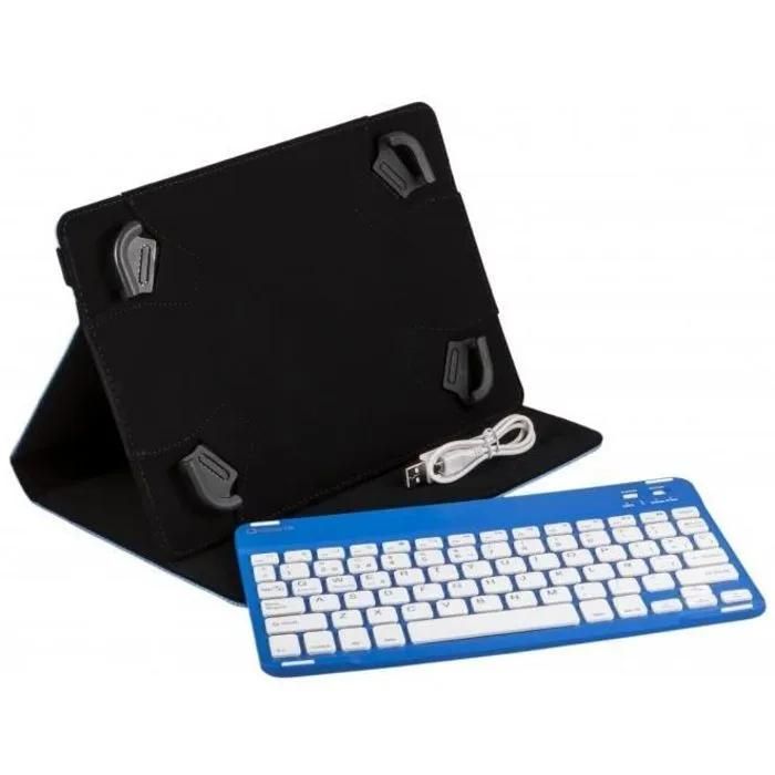 SilverHT Universal Foldable Case with Bluetooth Keyboard - Black, Blue, White (25.6cm / 10.1' Screen)