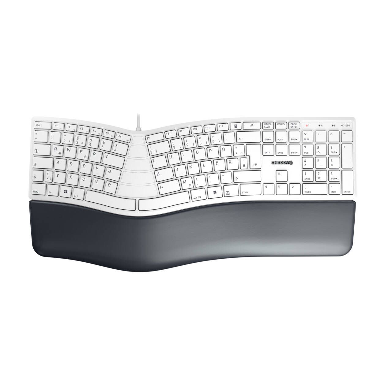 Cherry KC 4500 ERGO Universal USB QWERTZ German White Keyboard