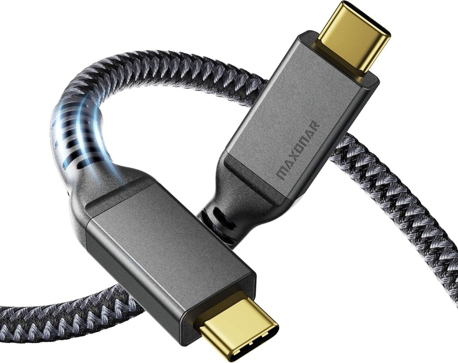 Onar Thunderbolt 3 Cable (1.2m / 3.93ft) USB-C 4.0 Certified, 40 Gbit/s Data Transfer, 100W Charging, 5A Current, 5K to 60Hz Compatible with MacBook 2016/2017, iMac, External SSD [X1901]