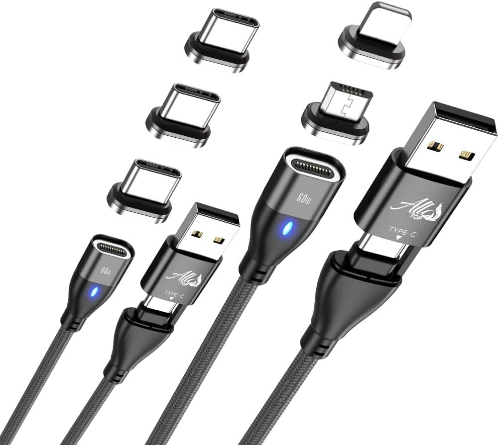 Magnetic Multi-USB Charger Cable, 60W Ultra-Fast Charging [X2265]