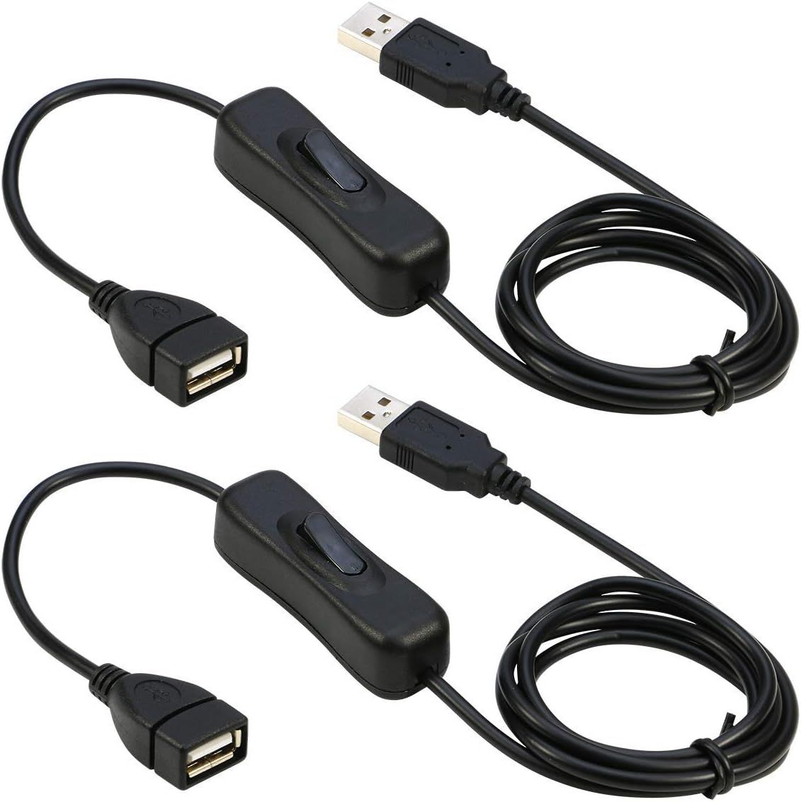 Câble d'extension USB ICI ET MAINTENANT avec interrupteur marche/arrêt, prend en charge les données et l'alimentation, 1 mètre, compatible avec casques USB, lampe de bureau