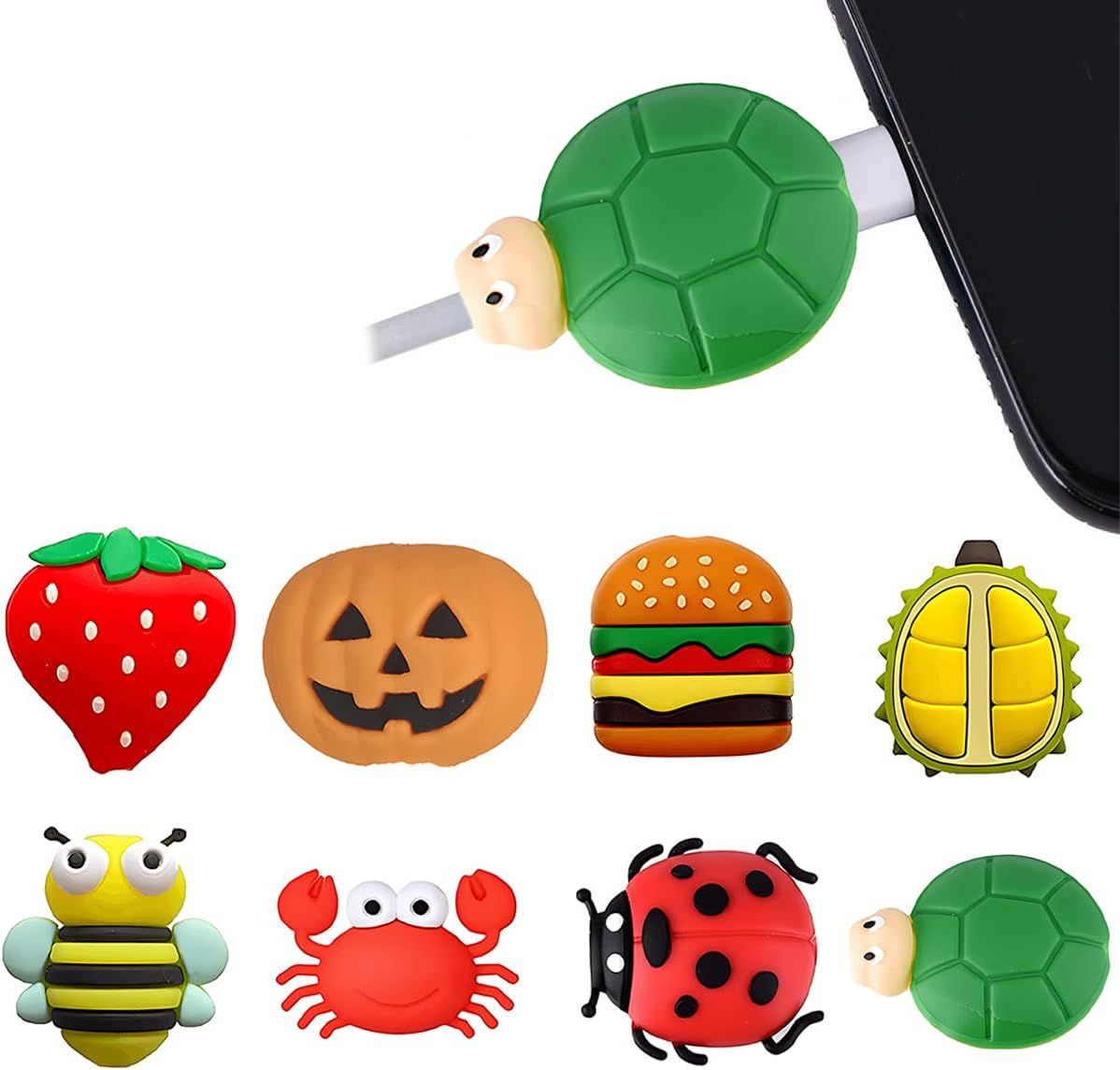 ICI ET MAINTENANT Animal and Fruit Shaped Cable Protector (8-Piece Set)