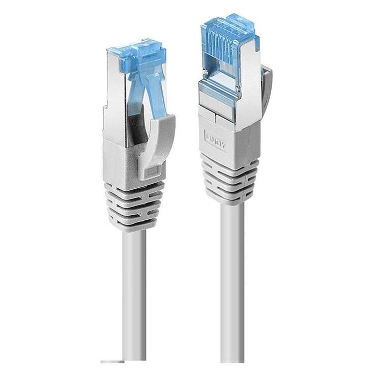 Lindy CAT6a RJ-45 Cord, 1m, Gray (Pack of 10)