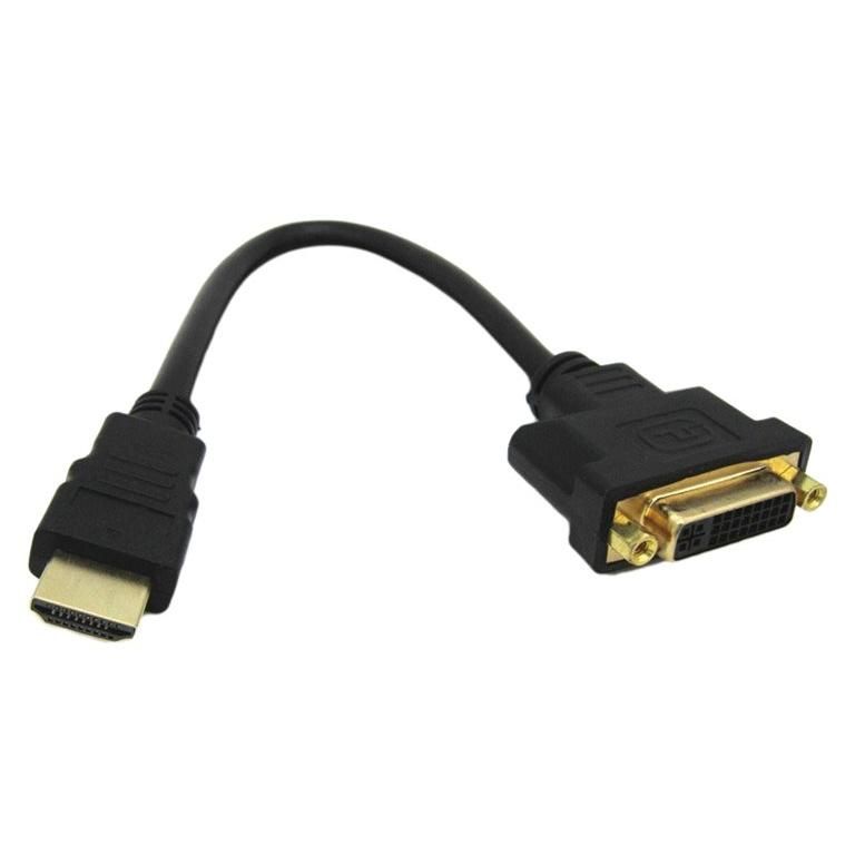 Câble adaptateur DLH HDMI vers DVI-D - 20 cm - Noir