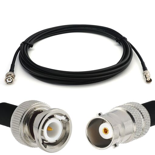 Câble coaxial BNC mâle à femelle RANGEFUL 1 mètre RG58/U à faible perte - câble d'extension pour antenne, radio CB, WiFi, adaptateurs UHF VHF