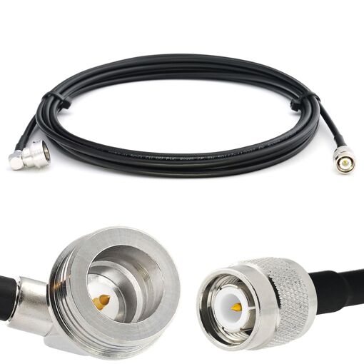 RANGEFUL QN Male to TNC Male 12m Coaxial Cable RG58 50 Ohm - Low Loss Extension Cable QN TNC
