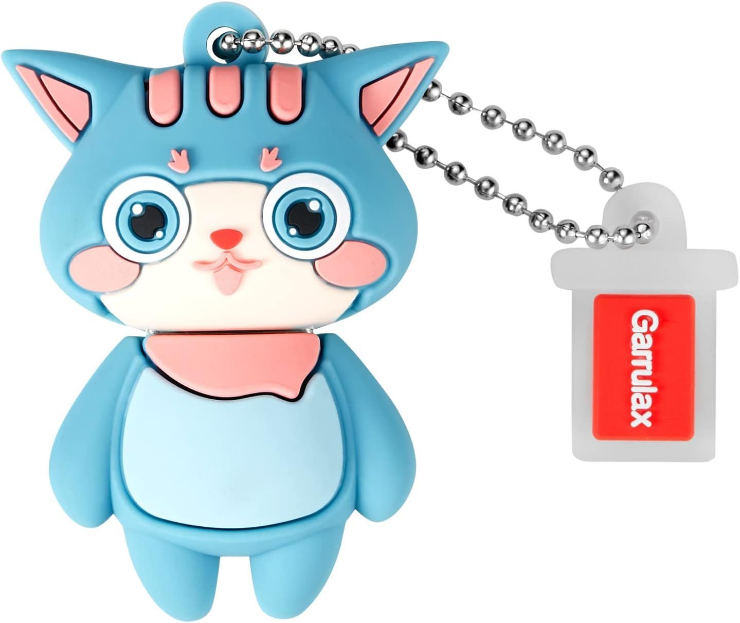 64GB Waterproof Silicone USB 2.0 Flash Drive with Pen, Date Storage, U Disk (Chat Cyan)