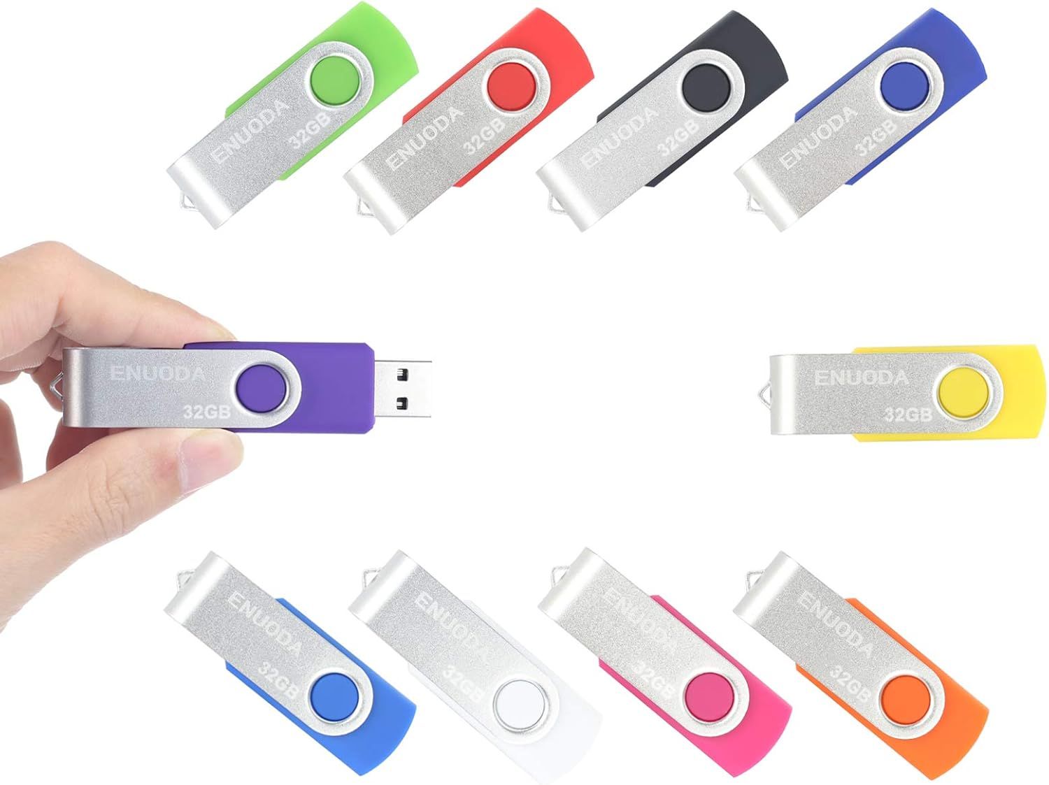32GB USB Flash Drive Color Set - 10 Piece