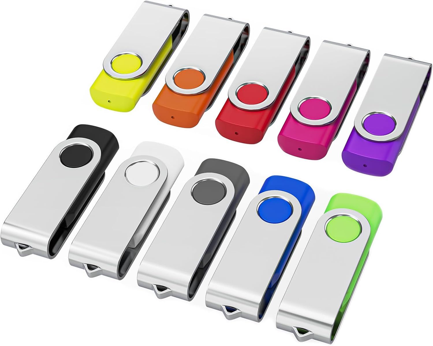 ICI ET MAINTENANT 10x 1GB USB Flash Drive with Keychain