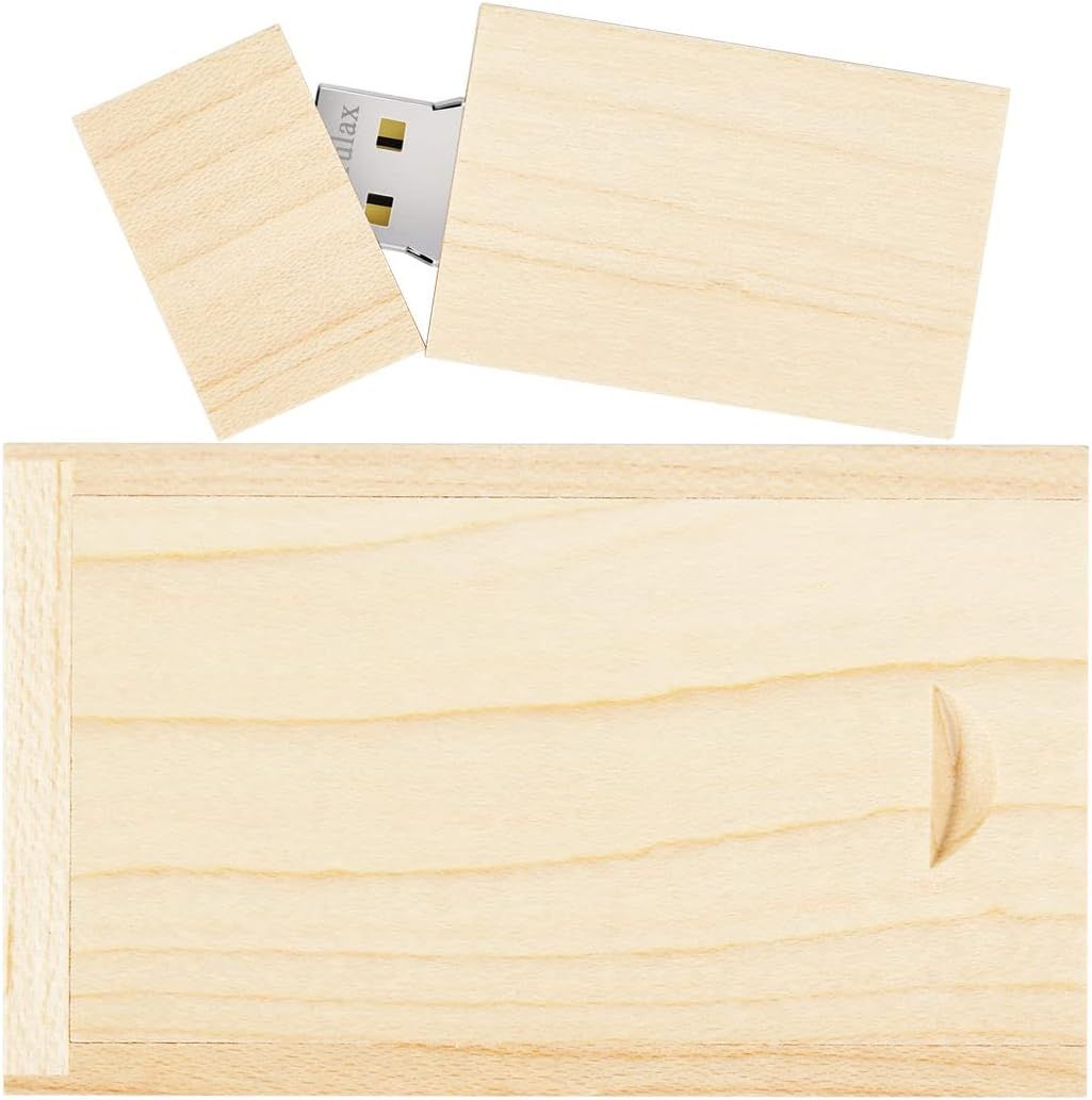 Wooden USB 32GB Flash Drive High-Speed USB 2.0 Memory Stick Pen Drive (Maple)